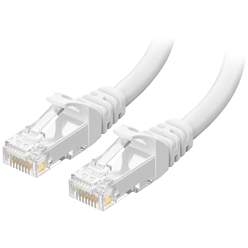 Cable Matters Snagless 10 Gigabit Cat 6 Lan Kabel 9m (Cat 6 Ethernet Kabel, Cat 6 Wlan Kabel, Lankabel Cat6) in Weiß - Netzwerkkabel 9 Meter von Cable Matters