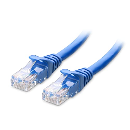 Cable Matters Snagless 10 Gigabit Cat 6 Lan Kabel kurz 30cm (Cat 6 Ethernet Kabel, Cat 6 Wlan Kabel, Lankabel Cat6) in Blau - Netzwerkkabel 0,3 Meter von Cable Matters