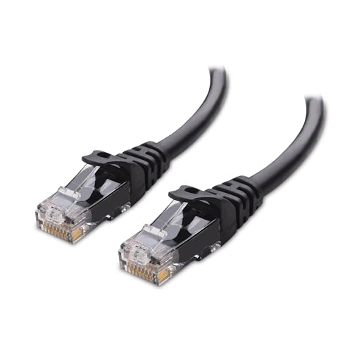 Cable Matters Snagless 10 Gigabit Cat 6 Lan Kabel kurz 3m (Cat 6 Ethernet Kabel, Cat 6 Wlan Kabel, Lankabel Cat6) in Schwarz - Netzwerkkabel 3 Meter von Cable Matters