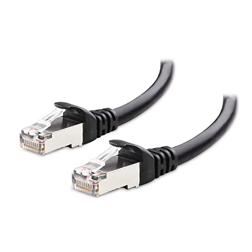 Cable Matters Snagless 10 Gigabit Cat 6a LAN Kabel 15 Meter, Cat6a Kabel (SSTP, SFTP) Ethernet Kabel, WLAN Kabel, Lankabel Cat6a, Geschirmtes Ethernet Kabel in Schwarz - RJ45 Netzwerkkabel 15m von Cable Matters