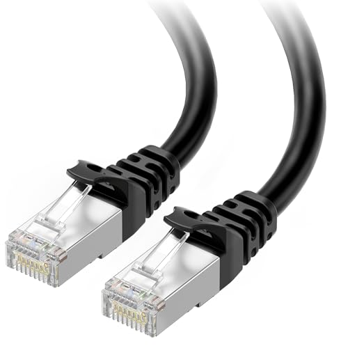 Cable Matters Snagless 10 Gigabit Cat 6a LAN Kabel 9m, Cat6a Kabel (SSTP, SFTP) Ethernet Kabel, WLAN Kabel, Lankabel Cat6a, Geschirmtes Ethernet Kabel in Schwarz - RJ45 Netzwerkkabel 9 Meter von Cable Matters