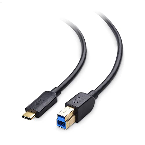Cable Matters USB B auf USB C Kabel 2m (USB C auf USB B 3.0 Kabel, USB B 3 auf USB C Kabel, USB C USB B 3.0 Cable) in Schwarz - 2 Meter von Cable Matters