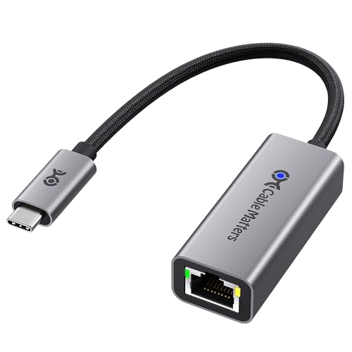 Cable Matters USB C 2.5Gb Ethernet Adapter, 2.5 Gigabit Netzwerkgeschwindigkeit, USBC zu Ethernet Adapter kompatibel mit USB4, Thunderbolt 4/5, Plug & Play für MacBook, Laptop, und USB-C Geräte von Cable Matters