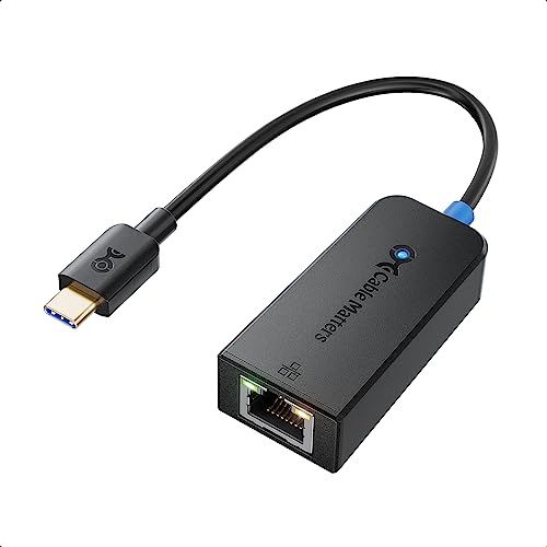 Cable Matters USB C Ethernet Adapter 2.5gb, USB C auf Ethernet 2.5gb Adapter (2.5G USB C LAN Adapter, 2,5 GBit/s Ethernet USB-C) – kompatibel mit Thunderbolt 4, USB 4 für MacBook, Surface von Cable Matters
