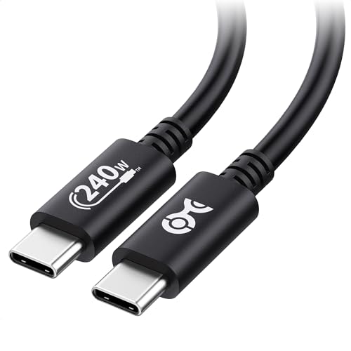 Cable Matters [USB-IF zertifiziert] 240W usb c ladekabel 2m schnellladekabel für MacBook Pro, Dell XPS (USB-C ladekabel, 140W USB C Kabel) mit Stromübertragung 3.1 in Schwarz (USB 2.0, No Video) von Cable Matters