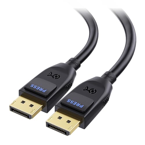 Cable Matters [VESA-zertifiziert] Matters 54 Gbps DisplayPort 2.1 Kabel 3 m, DP54 Kabel mit 8K 165 Hz, 4K 500 Hz in Schwarz mit FreeSync, G-SYNC und HDR für Gaming-Monitor, PC, RTX 4080/4090, RX 7900 von Cable Matters