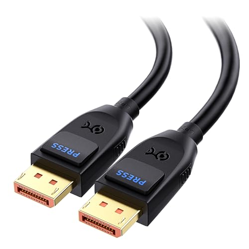 Cable Matters VESA-zertifiziertes 80 GBit/s DisplayPort 2.1 Kabel 1 m, DP80 Kabel mit 16K 60 Hz, 8K 240 Hz, 4K 240 Hz schwarz m. FreeSync, G-SYNC und HDR für Gaming Monitor, PC, RTX 4080/4090, RX 7900 von Cable Matters