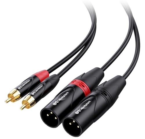 Cable Matters asymmetrischem Cinch auf XLR Kabel 1,8 m (2 RCA zu XLR-Stecker-Kabel, Dual-XLR-auf-RCA-Kabel, Chinch auf XLR Kabel) - 1,8 m von Cable Matters
