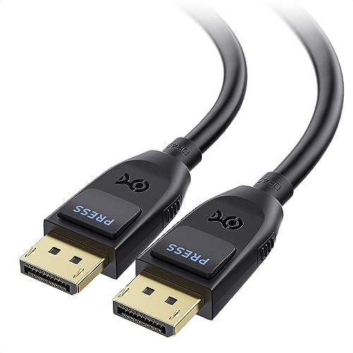 [VESA zertifiziertes] Cable Matters DisplayPort 2.1 Kabel 1m, unterstützt 40Gbps DP40 8K 60Hz, 4K 144Hz in Schwarz mit FreeSync, G-SYNC und HDR für Gaming-Monitor, PC, RTX 4080/4090, RX 7900 und mehr von Cable Matters