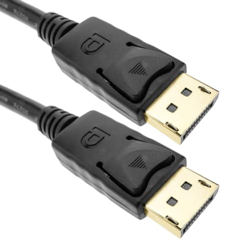 DisplayPort auf Display Port 1.2 Kabel mit 4K Videoauflösung bei 60 Hz, unterstützt bis zu 21,6 Gbit/s, DSC1.1, 4K@60HZ, hohe Geschwindigkeit, kompatibel mit PC, Monitor, TV, Gaming Monitor, 1,6 Meter DisplayPort auf Display Port 1.2 Kabel mit 4K Videoauflösung bei 60 Hz, unterstützt bis zu 21,6 Gbit/s, DSC1.1, 4K@60HZ, hohe Geschwindigkeit, kompatibel mit PC, Monitor, TV, Gaming Monitor, 1,6 Meter von Cable Technologies