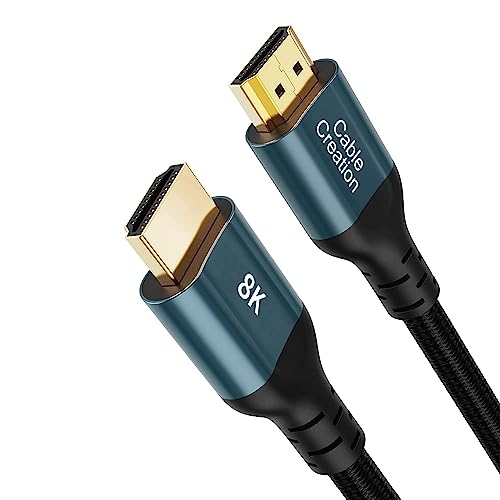 CableCreation 8K/4K HDMI Kabel 1Meter hdmi kabel 8K@60Hz/4K@120Hz 48Gbps，Ultra HD,HDCP 2,2,4:4:4, eARC,High Speed mit Ethernet,Kompatibel mit PS5/4/3，Xbox Series X,Projektormonitor,TV von CableCreation