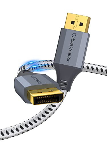 CableCreation 8K DisplayPort Kabel [3 FT/0.9M], DP Kabel 1.4 Stecker auf Stecker, Unterstützt 8K@60Hz, 4K@144Hz, 2K@165Hz Videoauflösung & HDR, Gray von CableCreation