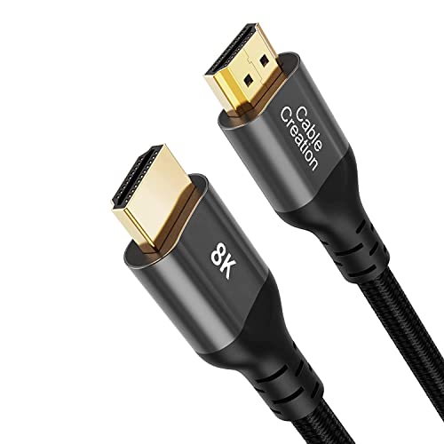 CableCreation 8K HDMI Kabel 1m, Ultra High Speed HDMI Kabel mit 48Gbps,8K@60Hz,4K@120Hz, eARC HDR HDCP 2.2 2.3, Kompatibel mit PS5 PS4 Xbox Series X Roku TV 4K Sony LG Samsung TV von CableCreation