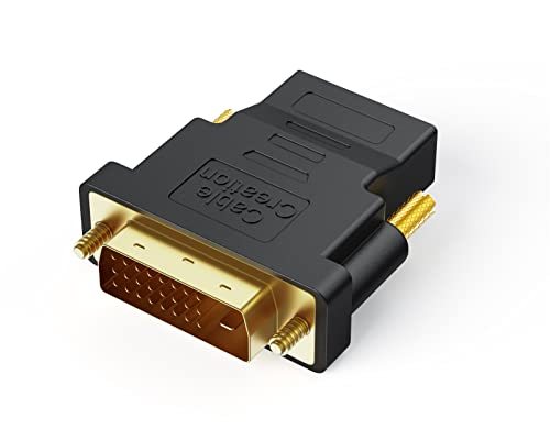 CableCreation DVI auf HDMI Adapter, bidirektionaler DVI-Stecker-zu-HDMI-Buchse-Konverter, unterstützt 1080P, 3D für PS5, PS4, TV-Box, Blu-ray, Projektor, HDTV von CableCreation