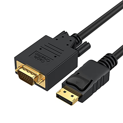 CableCreation DisplayPort auf VGA Kabel, 1,8M Gold überzogenes DP zu VGA-Kabel, Standard DP Stecker auf VGA Stecker Kabel, 6FT von CableCreation