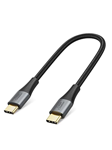 CableCreation Kurzes USB C auf USB C Kabel 25cm, USB Typ C Schnellladekabel, Doppelt geflochtene Außenseite Kompatibel mit Z Fold 4/3, Z Flip 4/3, Galaxy S22 Ultra S22 S21 S20, MacBook, iPad Mini/Pro von CableCreation