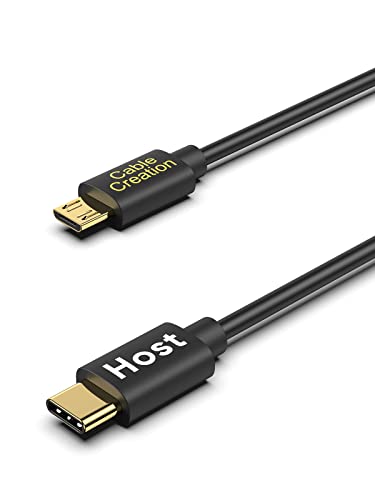 CableCreation Micro USB auf USB C Kabel 1m, USB C auf Micro USB Kabel OTG 480Mbps Typ C auf Micro USB Kabel, USB C auf USB Micro für MacBook Pro Air Galaxy S21 S20 S10 Pixel 5/4/3 etc 1M schwarz von CableCreation