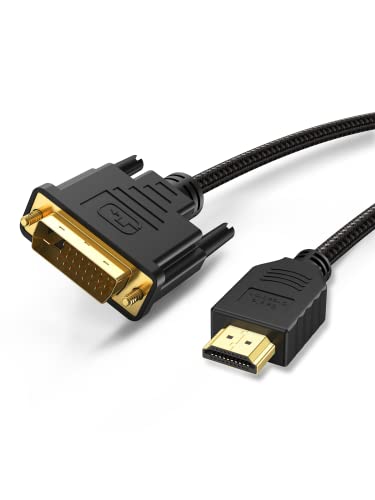 CableCreation Premium DVI auf HDMI Kabel, Bidirektional 1,5m HDMI-Stecker zu DVI-Stecker(24+1), HDMI DVI Adapter für Raspberry Pi, Roku, Xbox One, Laptop, Blue-Ray, Unterstützen 1080P von CableCreation