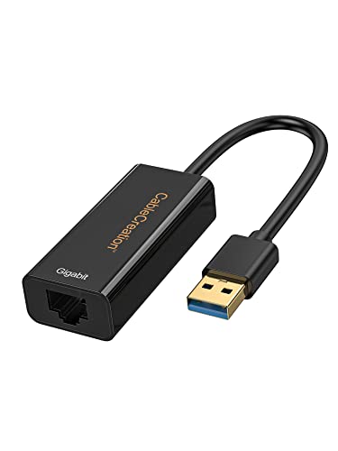 CableCreation USB 3.0 LAN Adapter, USB auf RJ45 10/100/1000 Gigabit Ethernet Adapter, USB 3.0 Netzwerkadapter Kompatibel mit Windows, Mac, MacOs X, Vista, Linux, XP usw. Vergoldeter/Schwarz CableCreation USB 3.0 LAN Adapter, USB auf RJ45 10/100/1000 Gigabit Ethernet Adapter, USB 3.0 Netzwerkadapter Kompatibel mit Windows, Mac, MacOs X, Vista, Linux, XP usw. Vergoldeter/Schwarz von CableCreation