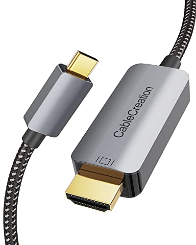 CableCreation USB C HDMI Kabel 1,8m, USB-C auf HDMI 4K Kabel für Heimbüro 4K, Thunderbolt 3 zu HDMI Kabel für MacBook Pro/Air, iMac, iPad Pro, Surface Go, Galaxy S20, Huawei P40 usw. 6FT/Aluminium von CableCreation