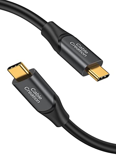 CableCreation USB C auf USB C Kabel 50cm, USB 3.2 Gen2 10Gbps, Unterstützung 4K Video Output, 100W USB C Ladekabel für Android Auto USB C Externe SSD MacBook iPad, Galaxy S23, etc,0,5m/1.6ft von CableCreation