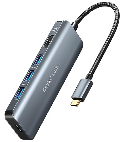 USB C Hub 8K 30Hz,CableCreation 5-in-1 USB C MacBook Adapter Dock,100W PD,4K HDMI,3 USB3.0,für MacBook Pro/Air,iPad Pro/Mini 6,Surface Pro,Galaxy Tab S8/S7,Galaxy S22/S21 und mehr Typ C Geräten USB C Hub 8K 30Hz,CableCreation 5-in-1 USB C MacBook Adapter Dock,100W PD,4K HDMI,3 USB3.0,für MacBook Pro/Air,iPad Pro/Mini 6,Surface Pro,Galaxy Tab S8/S7,Galaxy S22/S21 und mehr Typ C Geräten von CableCreation