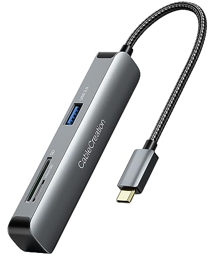 USB C Hub HDMI, USB-C Hub, CableCreation USB Hub, 2 USB 3.0, 1 HDMI 4K Adapter, SD/Micro SD-Kartenleser Docking Station für MacBook Pro/Air/M1für iPad Pro/Surface/XPS/Pixelbook Aluminiumgehäuse USB C Hub HDMI, USB-C Hub, CableCreation USB Hub, 2 USB 3.0, 1 HDMI 4K Adapter, SD/Micro SD-Kartenleser Docking Station für MacBook Pro/Air/M1für iPad Pro/Surface/XPS/Pixelbook Aluminiumgehäuse von CableCreation
