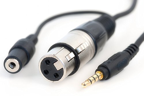 CableJive ProJive XLR v2, Mikrofon-Adapter auf 3,5 mm Stereo-Klinke, mit Monitoring-Anschluss, für iOS und Android, 1,2 m Kabel von CableJive