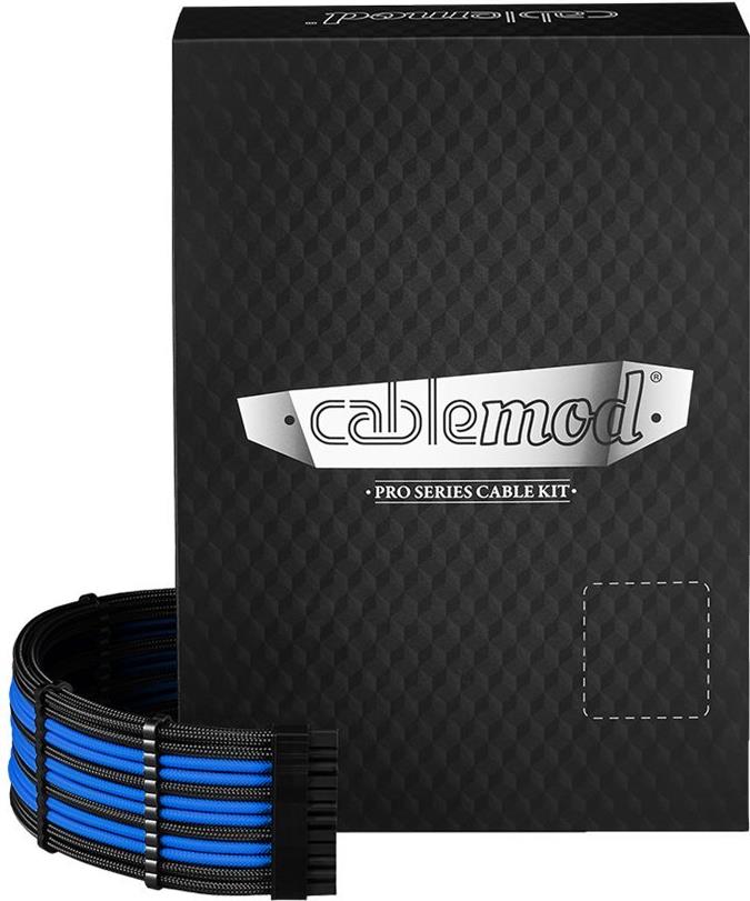 CableMod C-Series Pro ModMesh 12VHPWR Cable Kit für Corsair RM, RMi, RMx (Black Label) - schwarz/blau (CM-PCSR-16P3KIT-NKKB-R) von CableMod