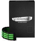 CableMod C-Series Pro ModMesh 12VHPWR Cable Kit für Corsair RM, RMi, RMx (Black Label) - schwarz/hellgrün (CM-PCSR-16P3KIT-NKKLG-R) von CableMod