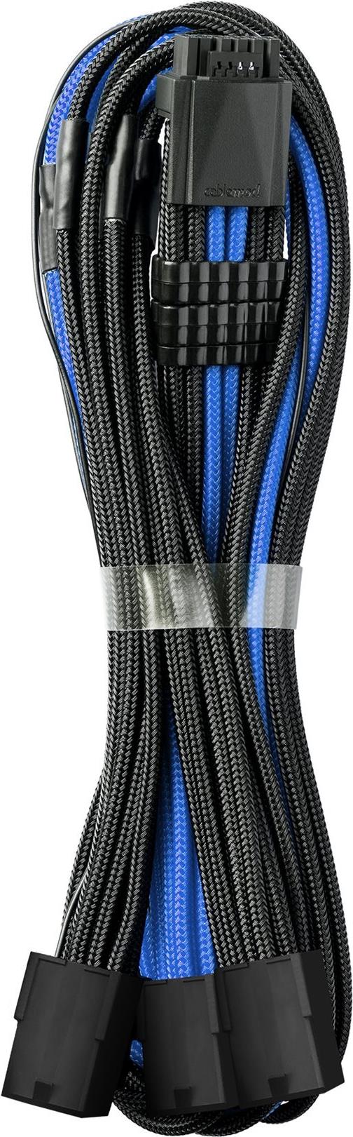 CableMod Pro ModMesh 12VHPWR auf 3x PCI-e Kabel - 45cm, schwarz/blau (CM-PCAB-16P3-N45KKB-5PK-R) von CableMod