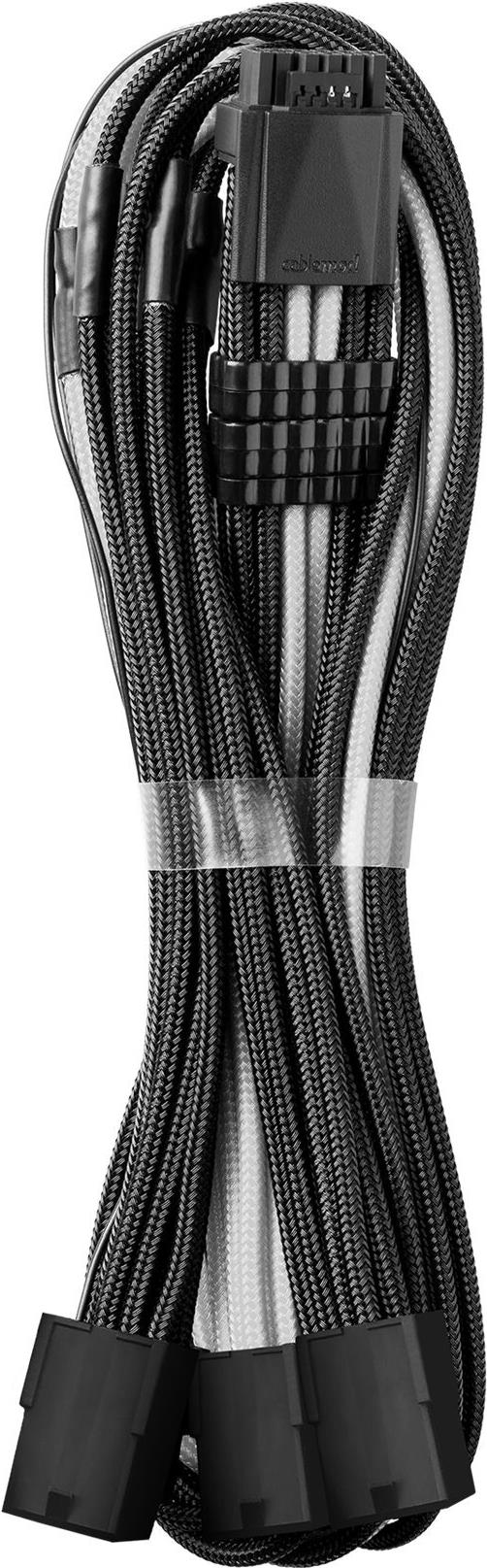CableMod Pro ModMesh 12VHPWR auf 3x PCI-e Kabel - 45cm, schwarz/weiß (CM-PCAB-16P3-N45KKW-5PK-R) von CableMod