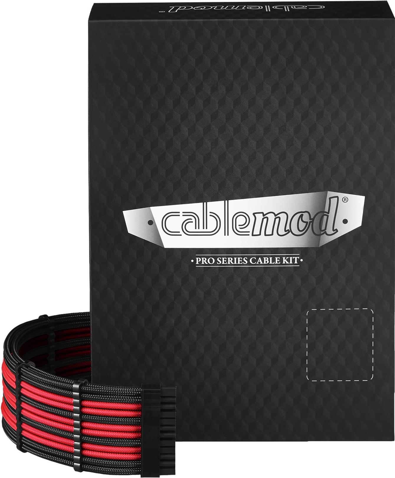 CableMod RT-Series Pro ModMesh 12VHPWR Dual Cable Kit für ASUS/Seasonic - schwarz/rot (CM-PRTS-16X2KIT-NKKR-R) von CableMod