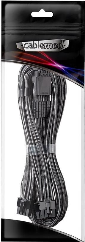 CableMod RT-Series Pro ModMesh 12VHPWR auf 3x PCI-e Kabel für ASUS/Seasonic - 60cm, carbon (CM-PRTS-16P3-N60KC-5PK-R) von CableMod