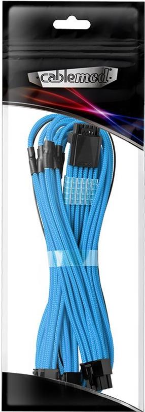 CableMod RT-Series Pro ModMesh 12VHPWR auf 3x PCI-e Kabel für ASUS/Seasonic - 60cm, hellblau (CM-PRTS-16P3-N60KLB-5PC-R) von CableMod