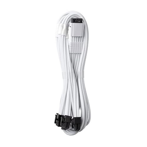 CableMod PRO ModMesh RT 12VHPWR auf 3X PCI-e Kabel für ASUS/Seasonic/Phanteks - 60cm, weiß von CableMod