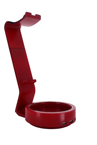 Cable Guys Powerstand SP2 - Docking Station for Cable Guys, Phone and Controller Holder, with Headphone Cradle Gaming Accessory - Red von Cableguys