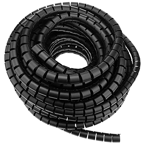 BeMatik - Kabelschlauch Kabelkanal Kabel Organisator schwarz mit Clip 17-22 mm Länge 5 m von Cablematic
