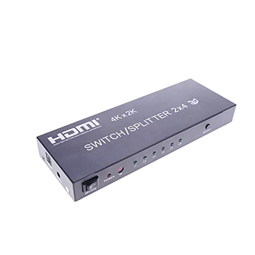 BeMatik - Selector und Multiplikator HDMI 1.4b Ports 2x4 3D 4K von Cablematic