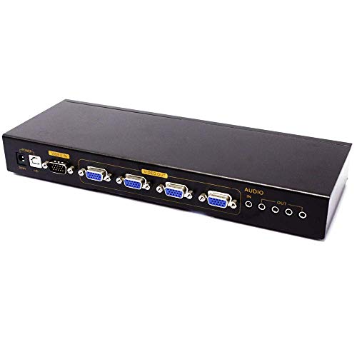 BeMatik - VGA Multiplikator 400Mhz mit 4 Anschlüssen und Audio von Cablematic