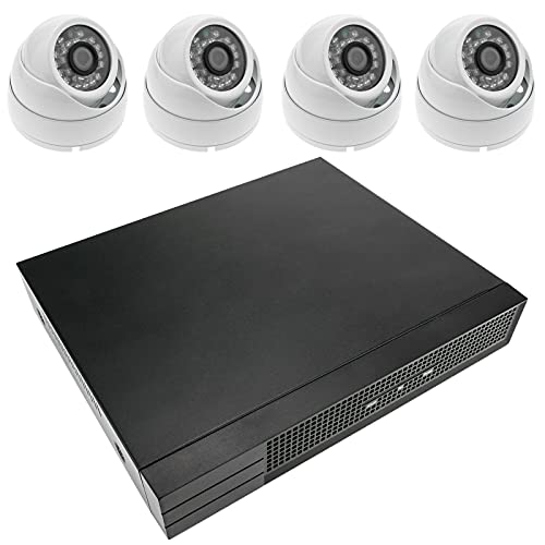 BeMatik - Videoüberwachung DVR Kit mit 4 Dome Kameras IP kompatible HDMI VGA CVBS von Cablematic