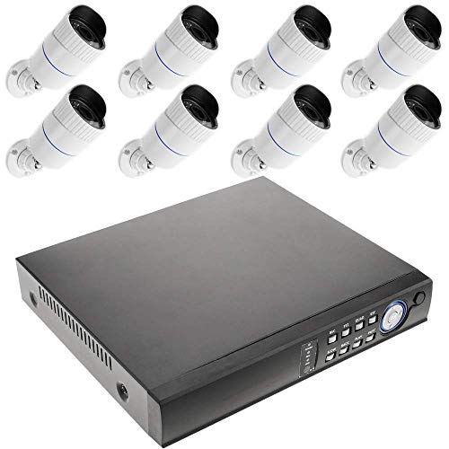 BeMatik - Videoüberwachung DVR Kit mit 8 unterstützt Kameras IP kompatible HDMI VGA CVBS von Cablematic