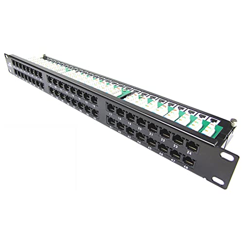 RackMatic - Patch-Panel 1HE 48 RJ45 UTP Cat.5e schwarz RackMatic - Patch-Panel 1HE 48 RJ45 UTP Cat.5e schwarz von Cablematic