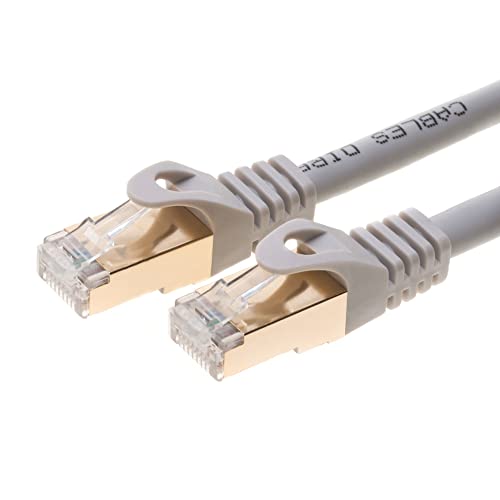 Cables Direct Online 40M graues, störungsfreies Cat7-Ethernet-Kabel Hochgeschwindigkeits-Netzwerk-Patchkabel Kompatibel mit Router, Modem, Smart-TV, PV, Laptop, Konsolen von Cables Direct Online
