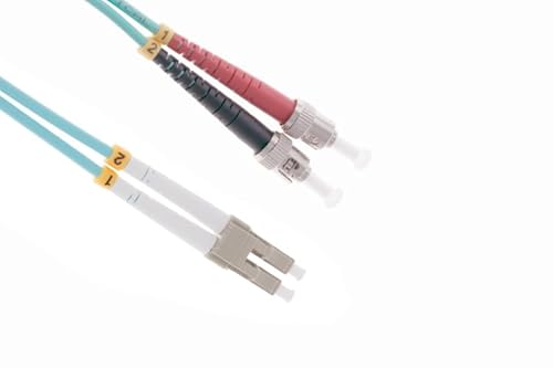 CablesAndKits LC-ST OM3 10 Gig 50/125 Multimode Duplex UPC Glasfaser-Ethernet-Kabel, 3 m Aqua-Jacke, LC auf ST Glasfaser-Patchkabel, optisches Kabel für Hochgeschwindigkeits-Netzwerkverbindungen CablesAndKits LC-ST OM3 10 Gig 50/125 Multimode Duplex UPC Glasfaser-Ethernet-Kabel, 3 m Aqua-Jacke, LC auf ST Glasfaser-Patchkabel, optisches Kabel für Hochgeschwindigkeits-Netzwerkverbindungen von CablesAndKits