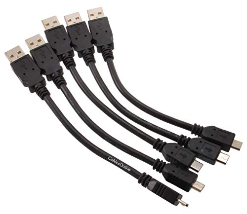 CablesOnline Porzellanperlen 15,2 cm USB 2.0 A Stecker auf Micro-B Stecker Charge & Sync Kabel, usb-1500–5 von CablesOnline