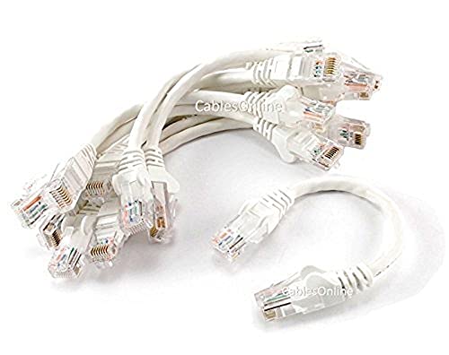 Er cablesonline 10 15,2 cm CAT5e UTP Ethernet RJ45 Full 8 adrig weiß Patch Kabel, (u-000wh-10) von CablesOnline