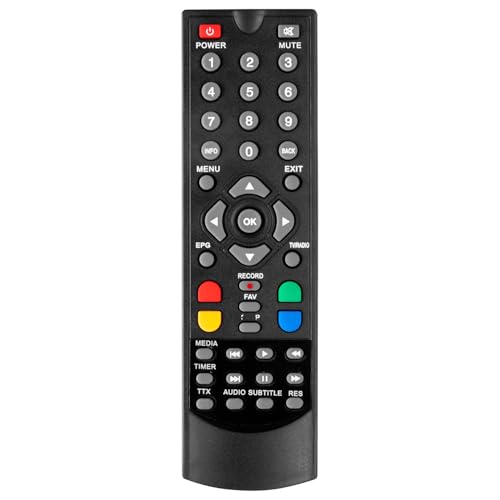 Cabletech Ersatzfernbedienung für URZ0083Q URZ0194 | Modell PIL0312LX | Kompatibel mit DVB-T Tuner Decoder | Ergonomisches Design | Robustes Gehäuse | Sofort einsatzbereit von Cabletech
