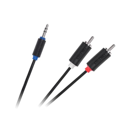 Cabletech Klinke zu Cinch Kabel 1,8 m | 3,5 mm Stereo Klinkenstecker auf 2x RCA Cinch | Kompatibel mit Smartphone Tablet PC Verstärker Lautsprecher | Schwarz Cabletech Klinke zu Cinch Kabel 1,8 m | 3,5 mm Stereo Klinkenstecker auf 2x RCA Cinch | Kompatibel mit Smartphone Tablet PC Verstärker Lautsprecher | Schwarz von Cabletech