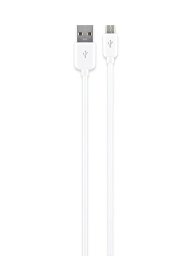 Cabstone Micro-USB Sync/Ladekabel (geeignet für viele Android und Windows Geräte), weiß von Cabstone